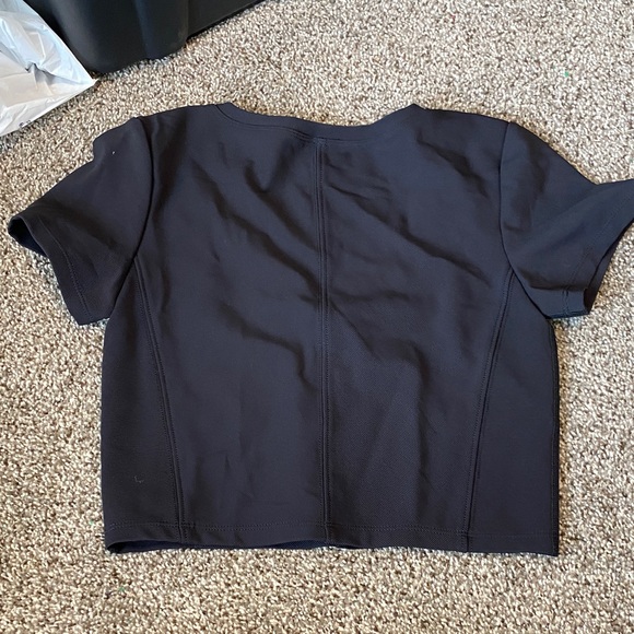 Women's Black V-Neck Crop Top - Picture 5 of 5